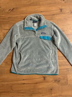 Patagonia Gray Teal Snap-T Pullover